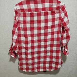 Old Navy Red and White Plaid Shirt